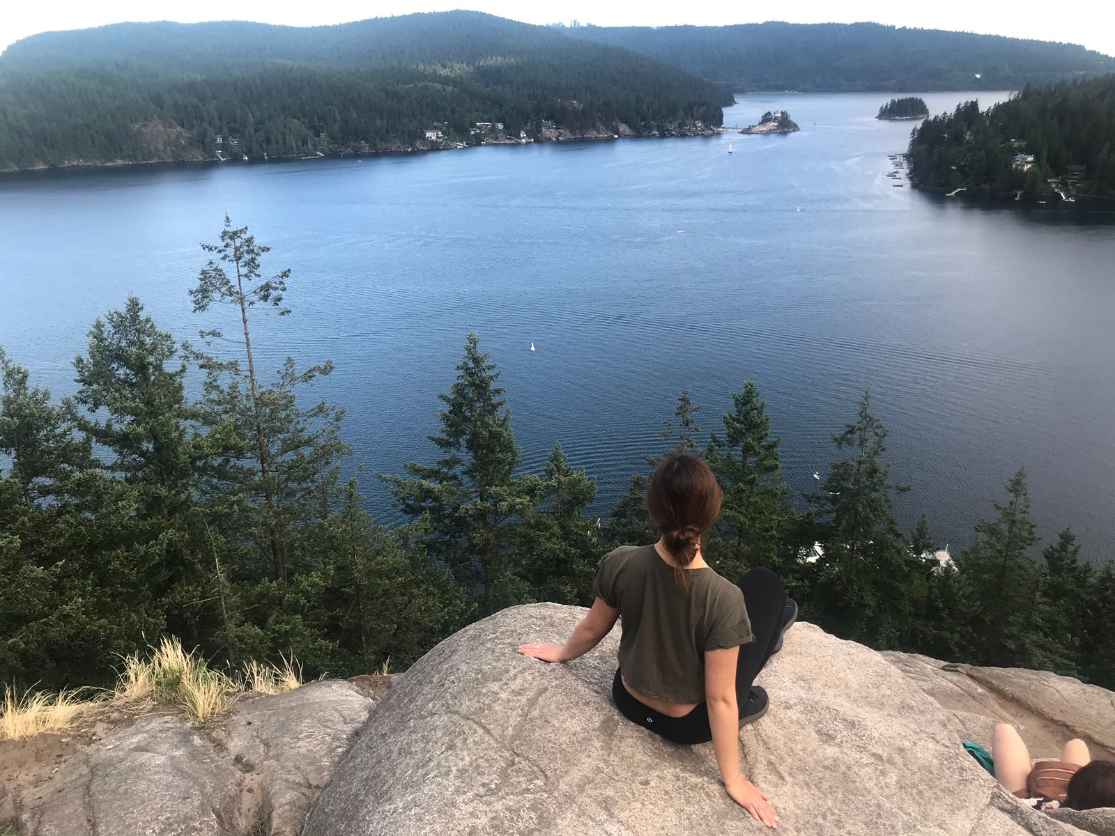 Overlooking a lake